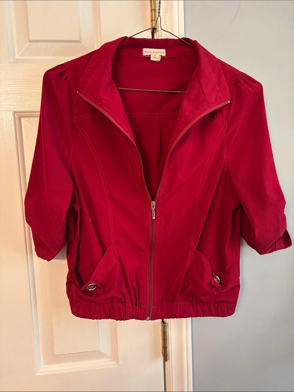 Zenana Outfitters Zip-Front Bomber Jacket